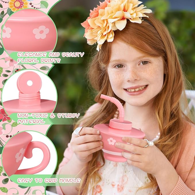Zhehao 12 Pieces Plastic Kids Party Tea Cups - Image 3