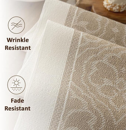 Farmhouse Boho Rustic Neutral Table Runner Decor - Image 3