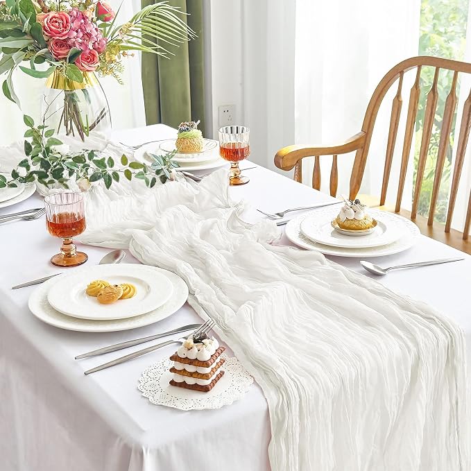 IVAPUPU Ivory Table Runner 120 Inches - Image 8