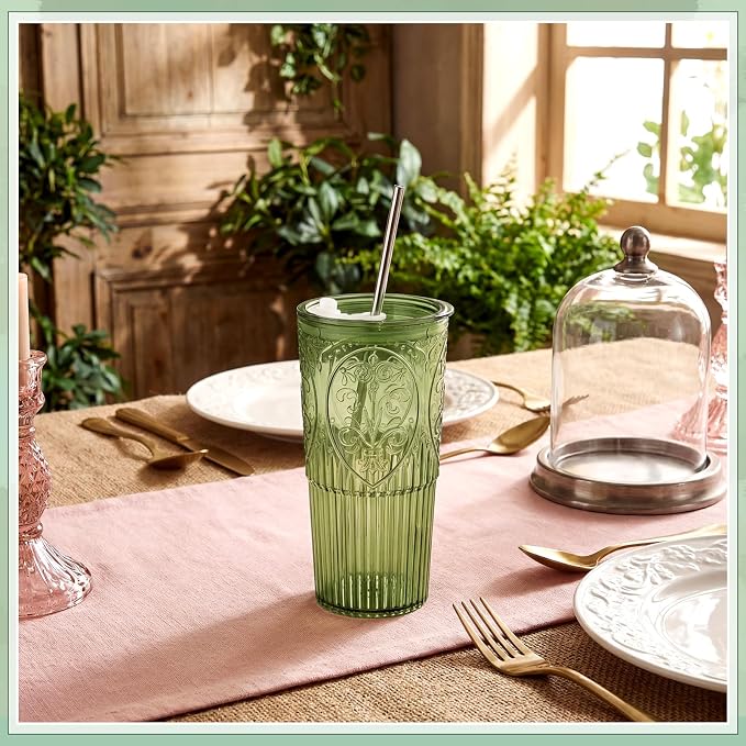 4 Set 20oz Vintage Plastic Tumbler - Image 4
