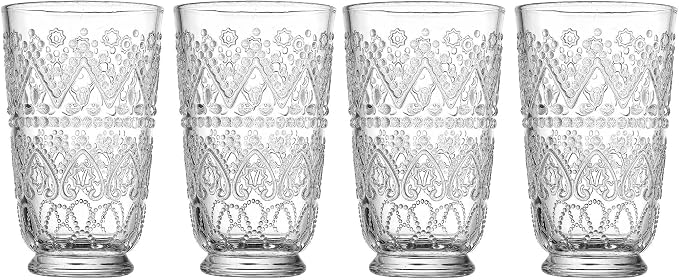 Set of 4 Vintage Beaded Highball Glasses - Image 9