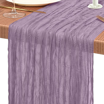 18 Pack Cheesecloth Table Runner 10FT Purple Table Runner Boho Gauze Cheese - Image 9