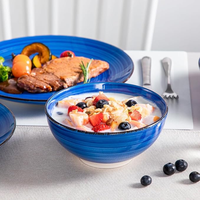 vancasso Bonita Stoneware Dinnerware Sets, 24 Pieces Dishes Set - Image 8