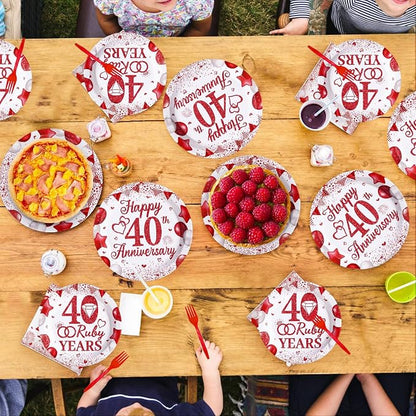 96Pcs 40th Wedding Anniversary Party Decorations - Image 8