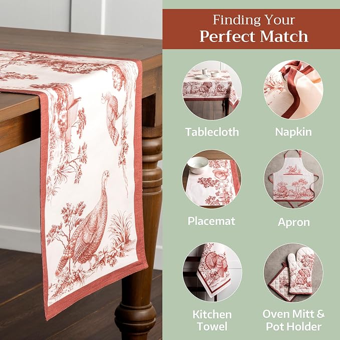 Maison d' Hermine Table Runner 100% Cotton 14.50" x 72" | Table Runners 72 - Image 5