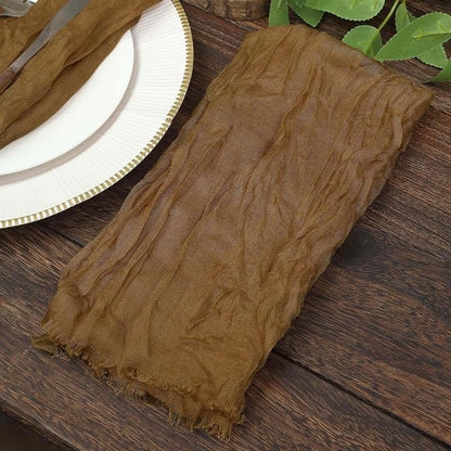 Efavormart 5 Pack 24"x19" Taupe Matte Gauze Cheesecloth Napkins, Neutral Soft - Image 8