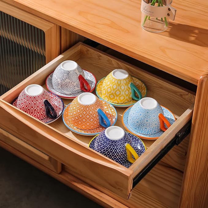 Selamica Ceramic 8 oz Cappuccino Cup Set - Image 6
