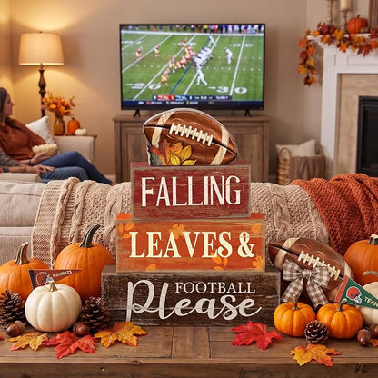 Moucuny 4 Pcs Fall Football Table Decorations - Image 4