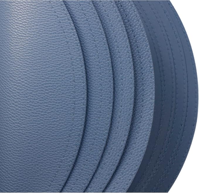 Jovono Set of 6 Faux Leather Round Placemats and Coasters, Coffee Mats Kitchen - Image 3