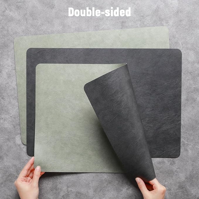 Vinyl Placemats Set of 4, Dual Sided Place Mats - Image 2
