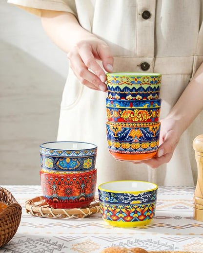 vancasso Ramekins 6 oz Oven Safe, Bohemian Style Creme Brulee Ramekin Set of 6 - Image 6