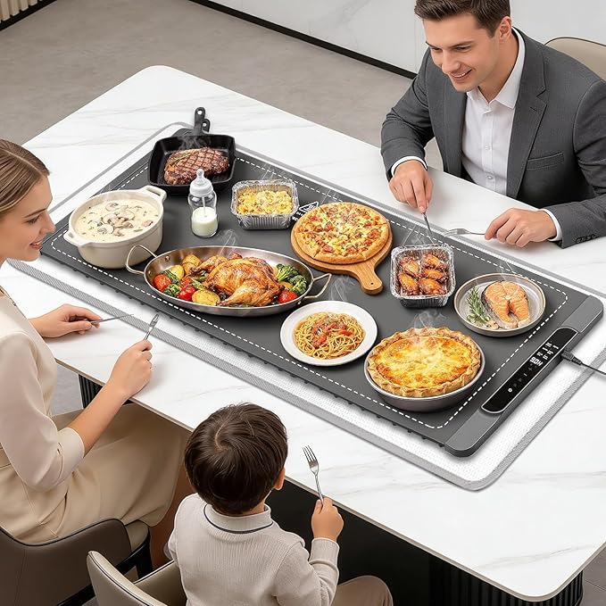 Heat Resistant Mat for Food Warming Mats 23×15.4 in, Heat Resistant Mats for Countertop Reflects 95% of Heat, Waterproof and Oilproof Hot Pad for Air Fryer, Coffee Maker, Oven