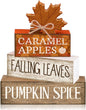 Moucuny 4 Pcs Fall Decor Wooden Maple Leaf Decoration Thanksgiving Tiered Tray by Moucuny