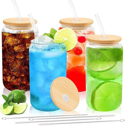 Joyclub 4pcs 16Oz Glass Cups by Joyclub