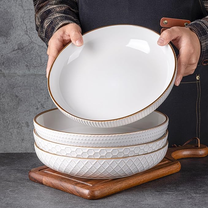 GBHOME 9.5'' Large Pasta Bowls, 42 Ounce Stoneware Salad Bowls - Image 6