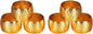 Metal Napkin Rings Set of 6 – Handmade Curved Napkin Holders in Shimmer Gold, Elegant Table Décor for Weddings, Dinner Parties, Family Gatherings & Everyday Use