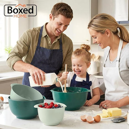 BoxedHome Plastic Mixing Bowl Set of 4, BPA free | 4.5, 2.5 & 1.7qt, Microwave - Image 2