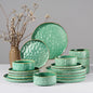 HaWare Dinnerware Sets, 18-Piece Plates and Bowls Set, Stoneware Dish Set by HaWare