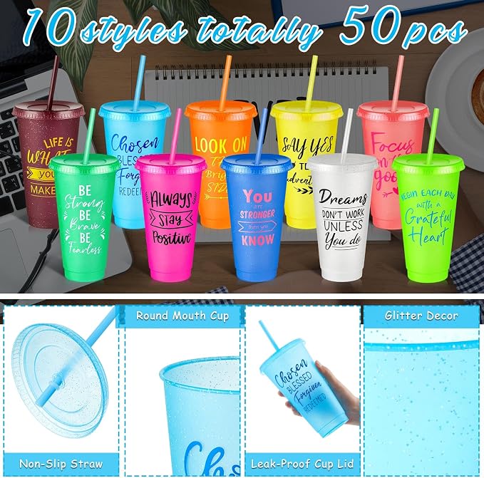 Uiifan 50 Pcs Inspirational Cups Bulk - Image 3
