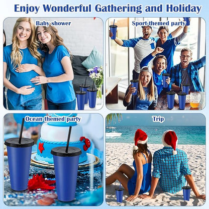 Honeydak 30 Pack Tumbler with Straw and Lid Bulk Cups - Image 6
