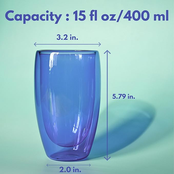 Double Walled Coffee Glass Set of 2 - Image 3