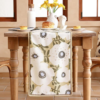 bilin gaier Designer French Linen Table Runner, Floral Pattern, Dining Table - Image 6