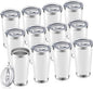 20oz Tumbler Bulk with Lid Stainless Steel Tumblers, 12 Pack | Leak Proof Lid by Unknown