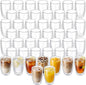 MESNEY 17 oz Double Wall Glass Coffee Mugs, Bulk Set of 48 | Insulated Double by MESNEY
