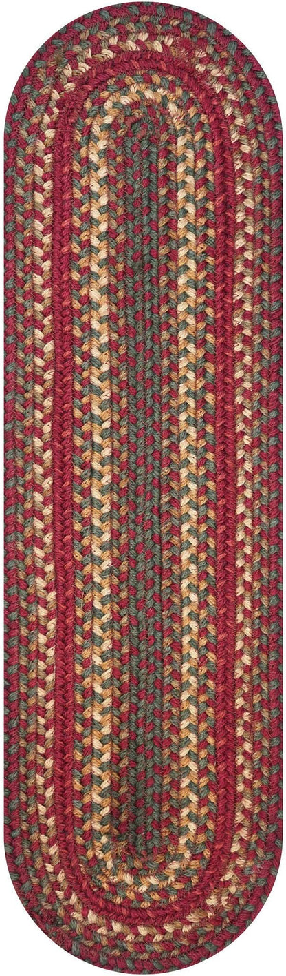 Homespice Cider Barn Oval Table Runner - 11"x36", Red - Handcrafted with Jute - Rich Colors, Easy to Clean, Durable and Protects Furniture