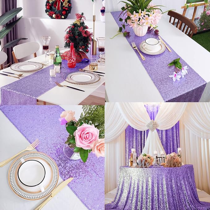 12 Packs Sequin Table Runner Glitter Dining Table Runner - Image 6