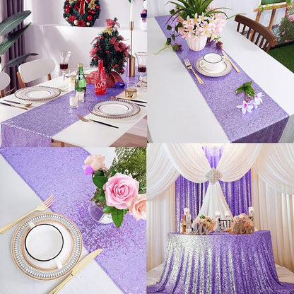 12 Packs Sequin Table Runner Glitter Dining Table Runner - Image 6