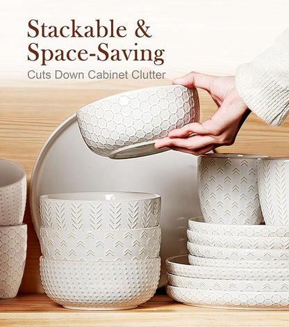 Lareina Cereal bowls 26 oz, Ceramic Soup Bowl - Image 8