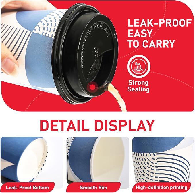 16 oz Disposable Paper Coffee Cups - Image 3