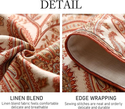 Designer French Linen Table Runner, Cashew Pattern, Dining Table, Kitchen Decor - Image 4