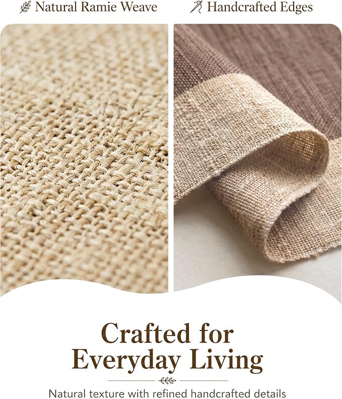 Table Runner, 13.8" × 72", 100% Natural Ramie, Handwoven | 100% Natural Ramie - Image 5
