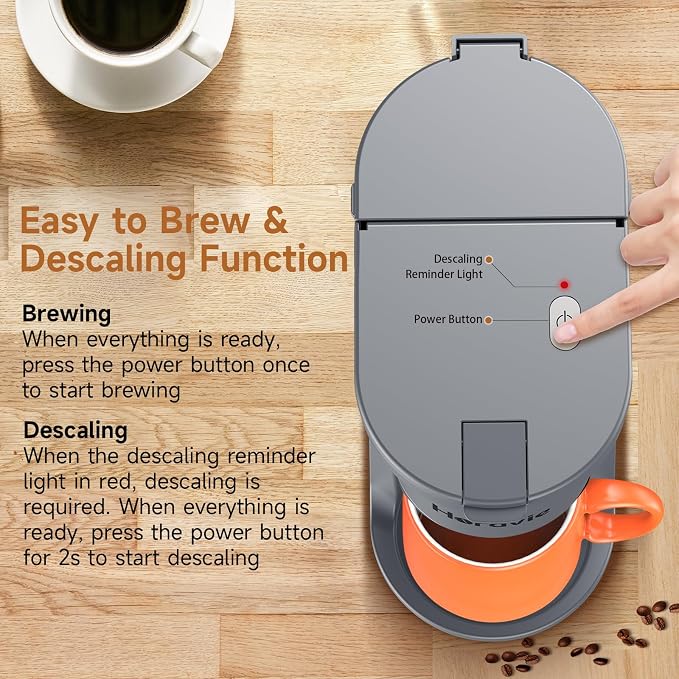 Small Single Serve Coffee Maker, One Cup Coffee Machine - Image 5