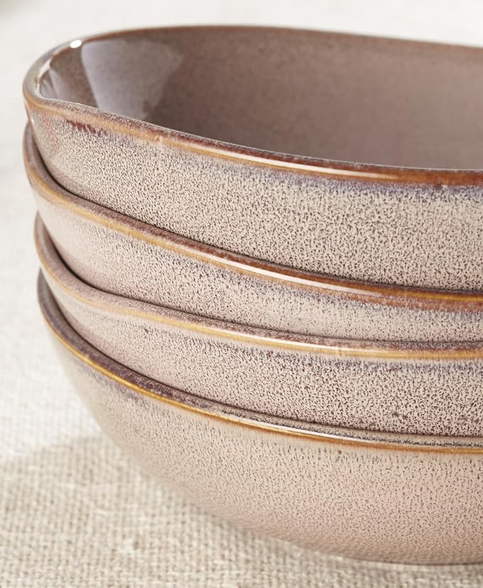 Oneida Dinnerware Set, Organic Shades Clay Pasta Bowls, Service - Image 3
