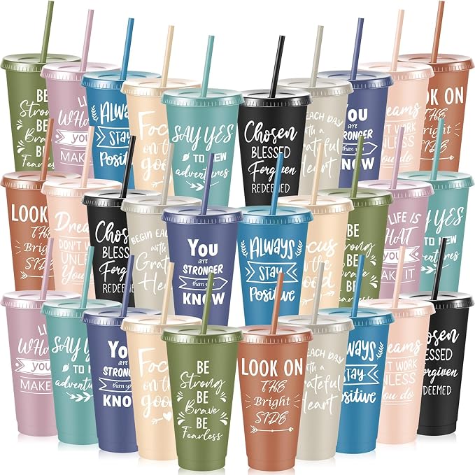 Uiifan 30 Pcs Inspirational Cups Bulk by Uiifan