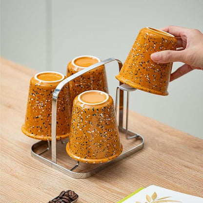 4-Piece 10oz Handleless Coffee Cups, - Image 6
