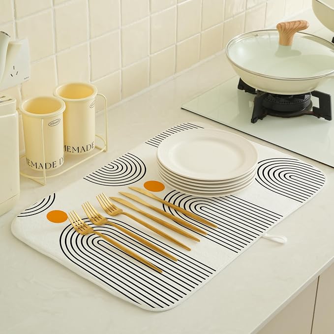 Boho Mid Century Dish Drying Mat - Image 2