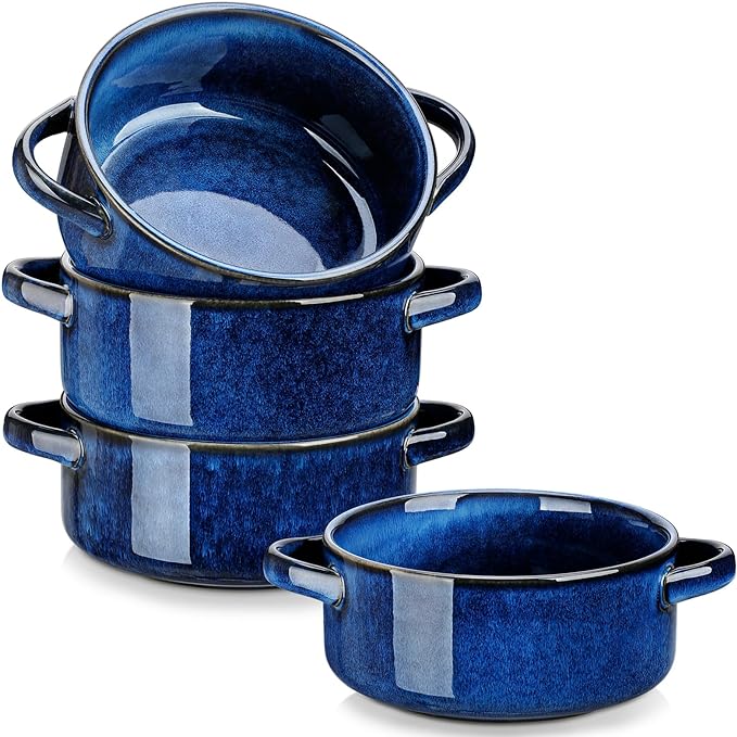 vancasso Starry French Onion Soup Bowls, 30 Oz Soup Crocks Set of 4 | Stoneware by vancasso