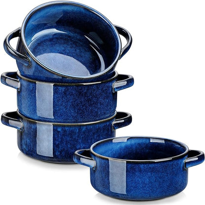 vancasso Starry French Onion Soup Bowls, 30 Oz Soup Crocks Set of 4 | Stoneware by vancasso