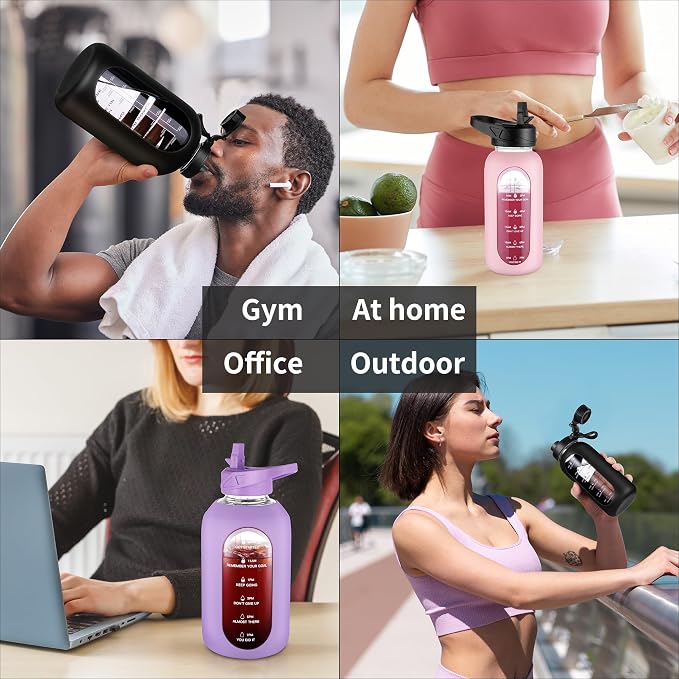 CIVAGO 64 oz Glass Water Bottle - Image 7