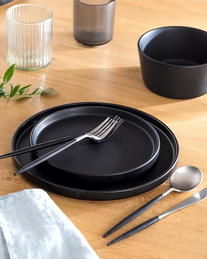 Stoneware Pasta Bowls Set of 4, 7.7" Scratch Resistant Ceramic Pasta Bowls | - Image 2