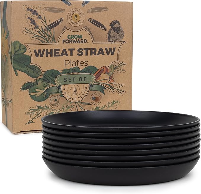 Grow Forward Premium Wheat Straw Plates by GrowForward