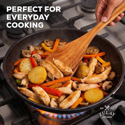 Zulay Kitchen Extra-Large 6-Piece Wooden Spoon Set - Image 6