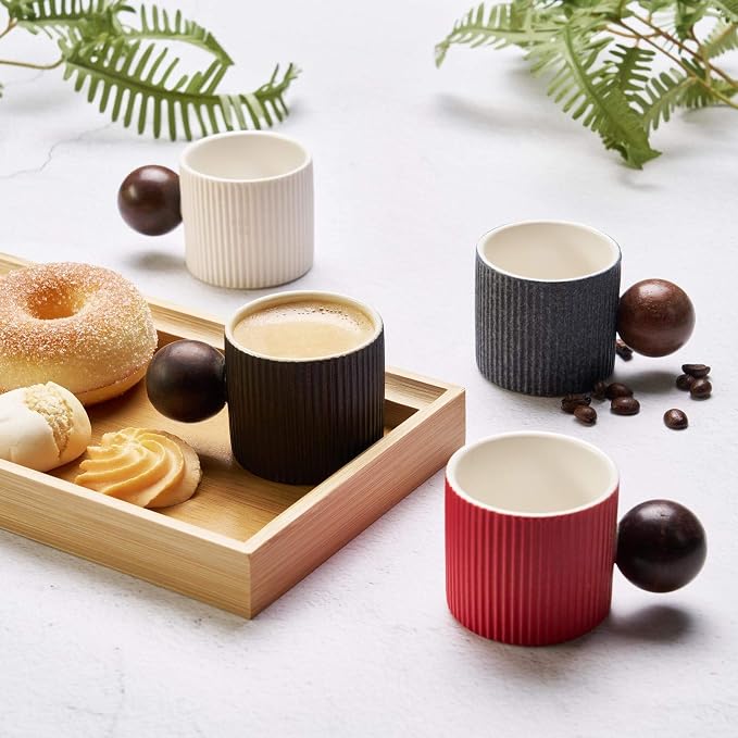Ceramic Mini Espresso Cups Demitasse Cups - Image 3
