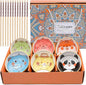 6 PCS Ceramic Rice Bowls, Cute Cartoon Small Dessert Bowl, Cereal Bowls Serving by Unknown