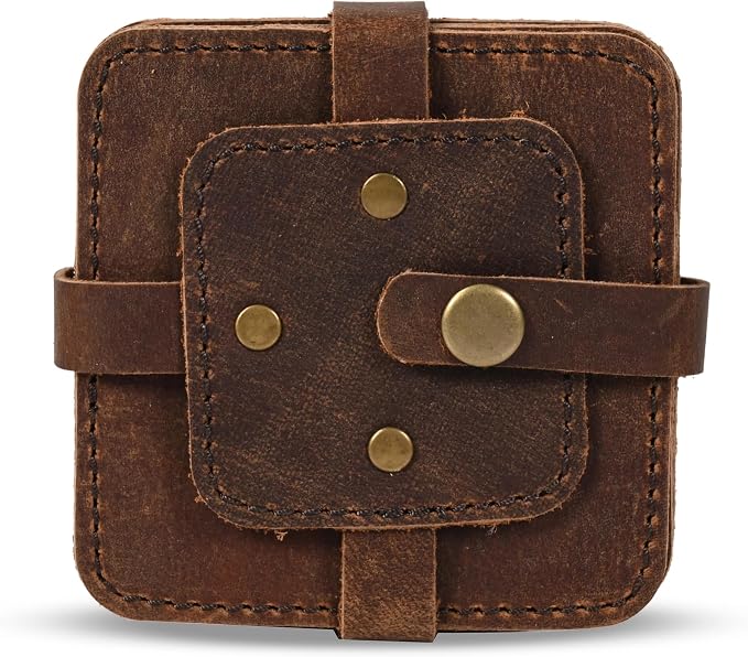 Set of 6 Coaster Geniune Leather Tea Coasters - Image 7