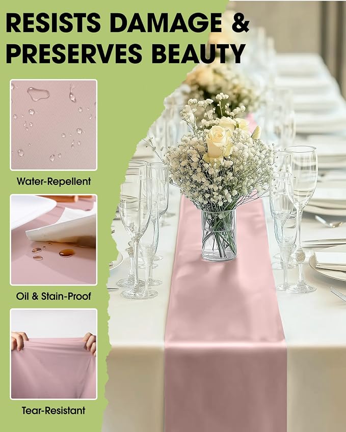 Pureegg Plastic Table Runners Disposable 12 Pack, 14 x 108 Inch Table Runner - Image 3